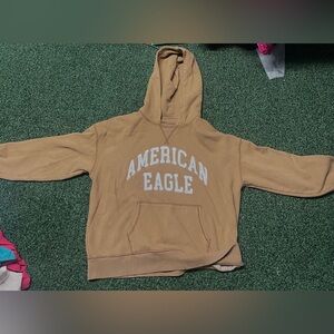 american eagle girls brown hoodie